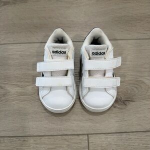 Adidas Kids White Velcro Sneakers